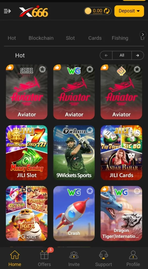 x666 game interface